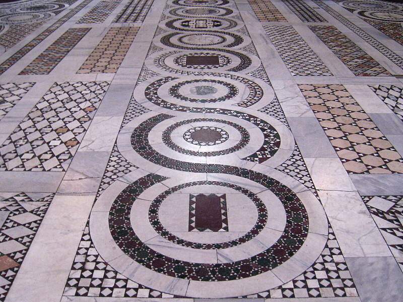 Bazilika sv. Jna v Laterne - cosmatsk mozaikov podlaha