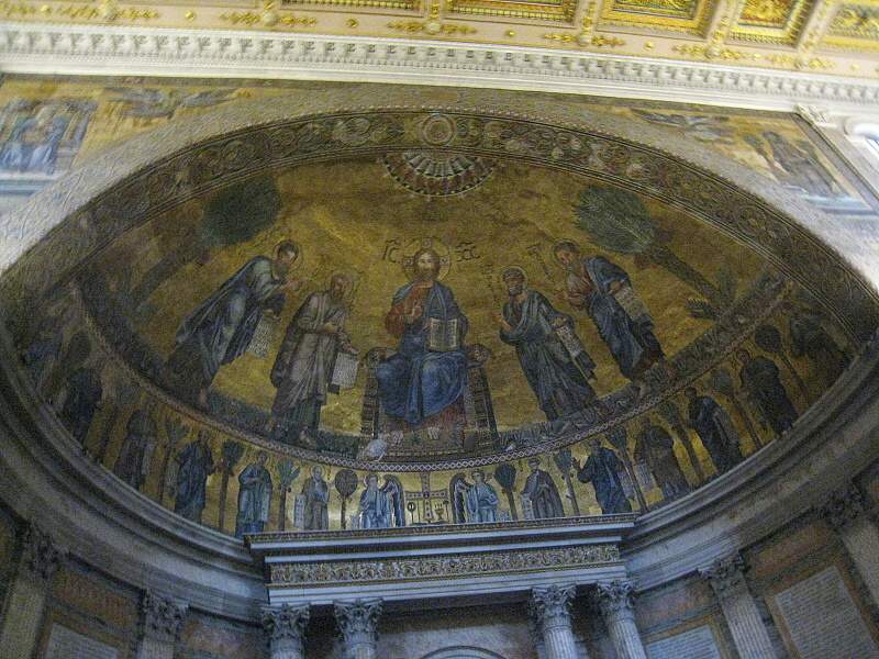 Bazilika sv. Pavla za hradbami - mozaika nad oltrom