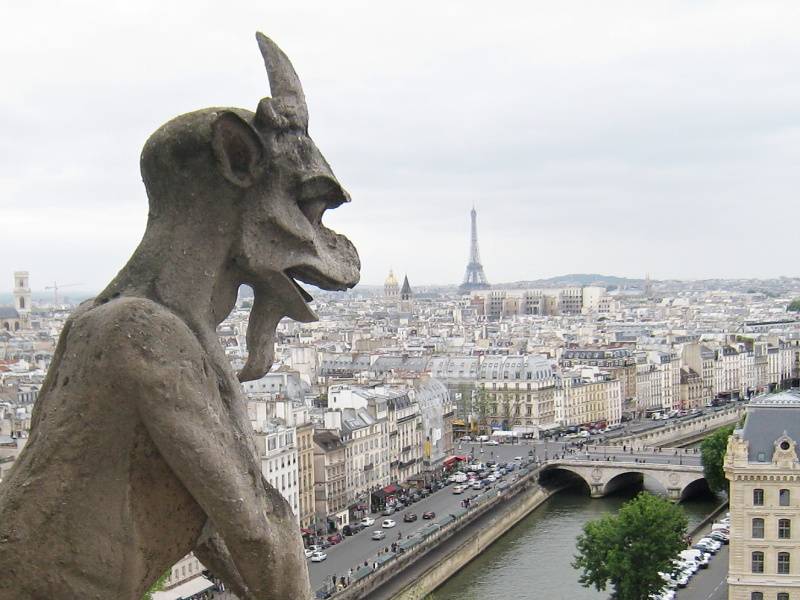 Notre Dame  - vhad z Galrie Chimr - Eiffelovka s chimrou :)