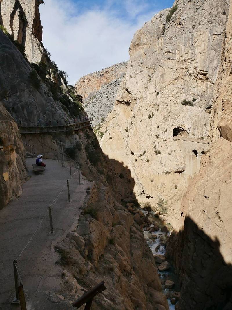 Caminito del Rey - pohad sp do druhej rokliny od visutho mosta