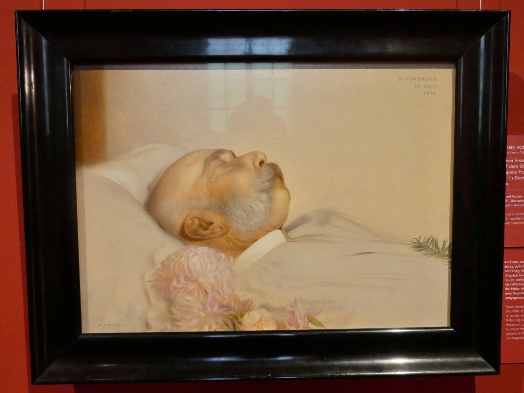 Franz von Matsch - Frantiek Jozef I. na smrtenej posteli, 1916