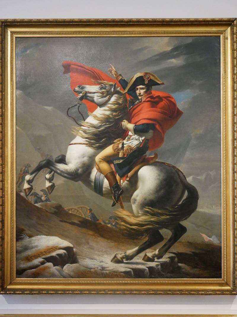 Jacques Louis David - Napolen prechdzajci Alpy, 1803