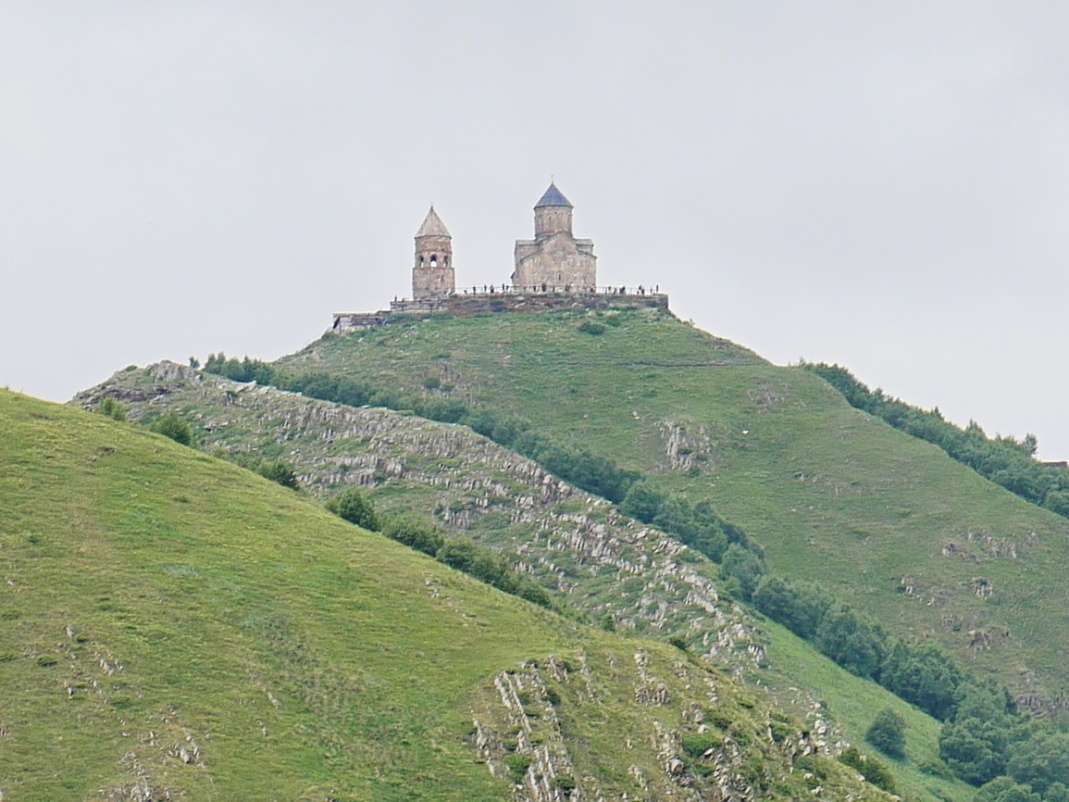 Stepancminda - výhľad na Gergeti