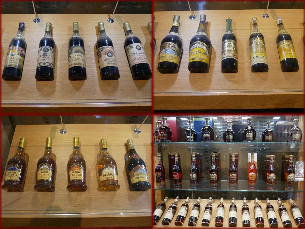 Múzeum Ararat brandy - staré typy fľašiek