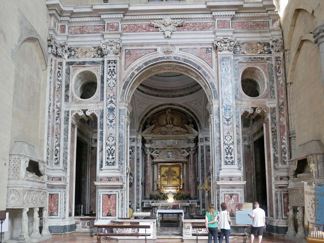 Kostol san Lorenzo Maggiore - bočný oltár - zázračný obraz sv. Antona Paduánskeho