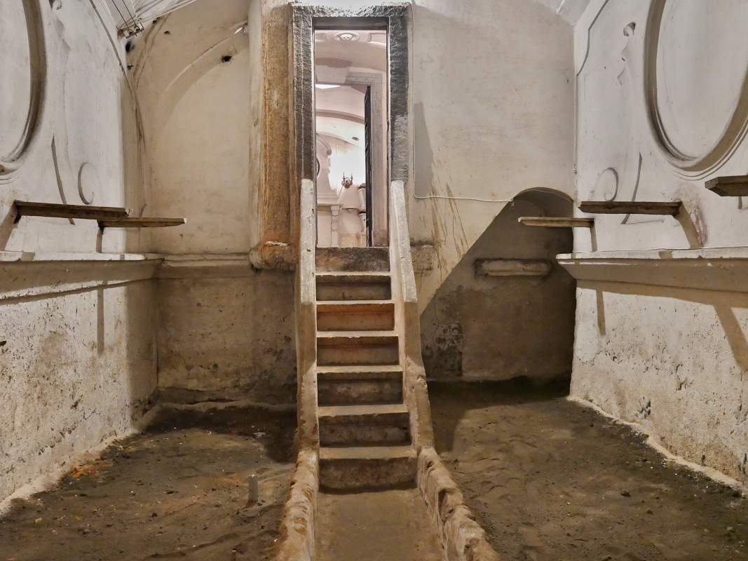 Kostol sv. Dominika - krypta, priestory na vysušovanie a balzamovanie tiel pred uložením do sarkofágu