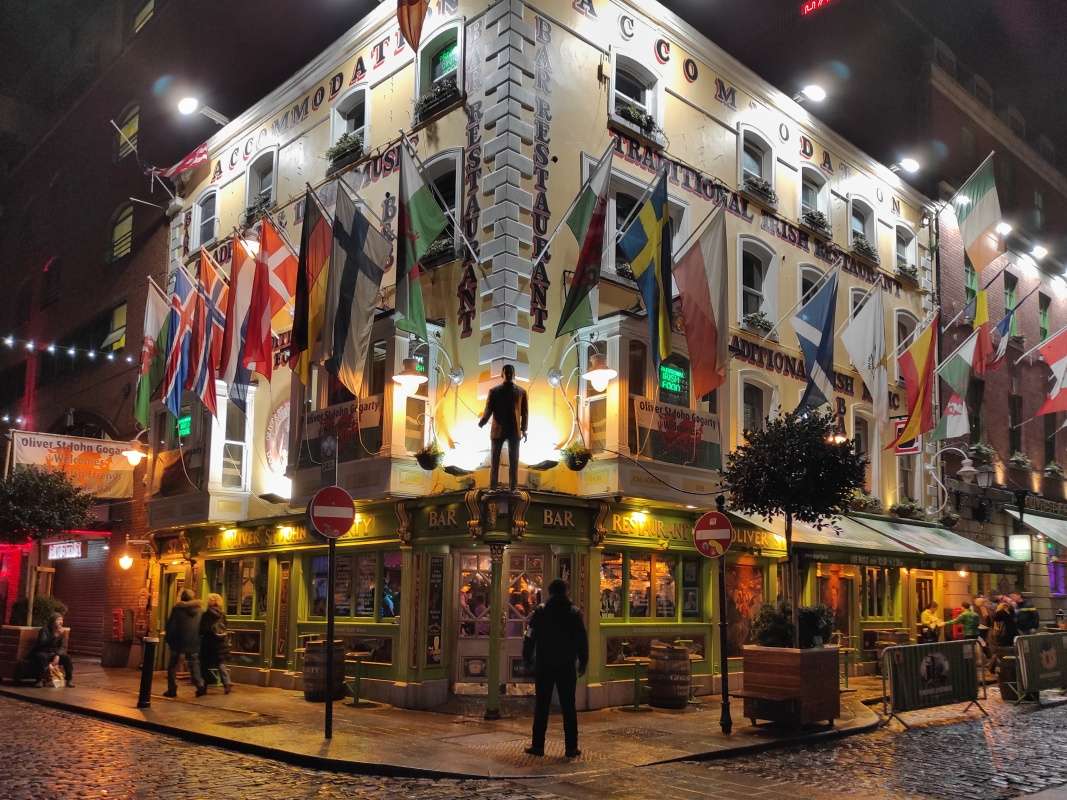 Bary na Temple Bar a okolí