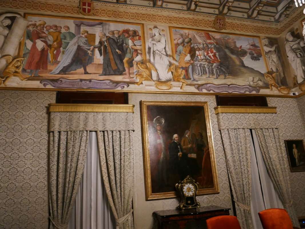 Veľmajsterský palác - Stránková sála, čakáreň na prijatie veľmajstrom