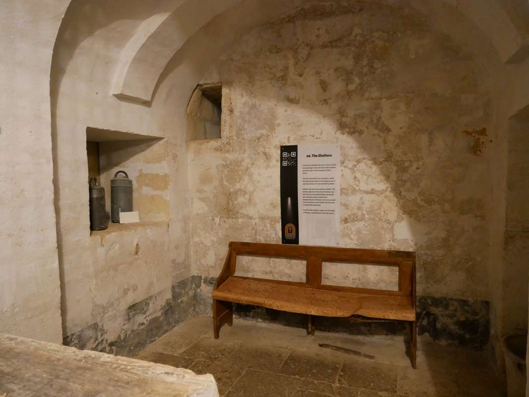 Valletta - Mysterium Fidei, Kláštor sv. Kataríny, kryt v čase vojny