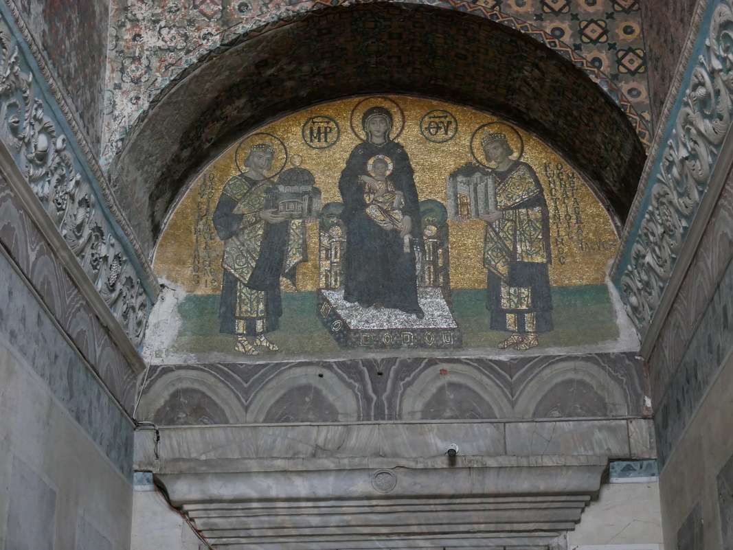 Hagia Sofia - Madona s Justiniánom a Konstantinom
