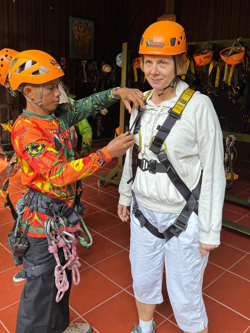 Angkor Zipline - vidno, že som chorá