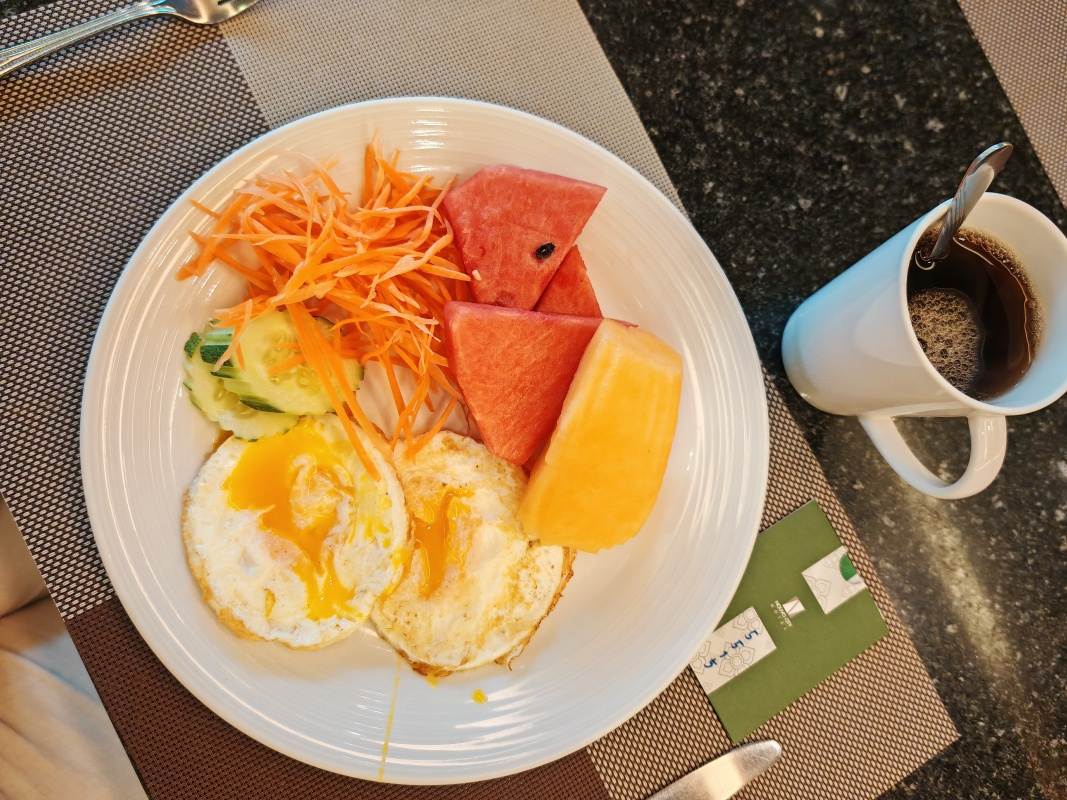 Raňajky v Nouvo City Hotel