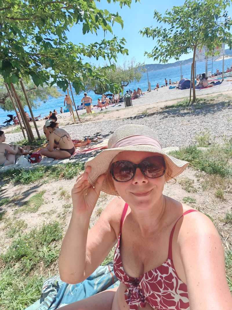 V plážovom prestrojení :)