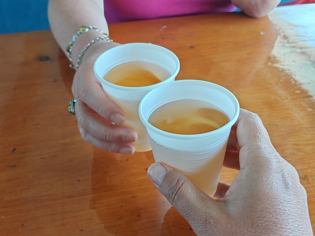 Pre zmenu sme dostali vínko ... ale nechutí mi  :(