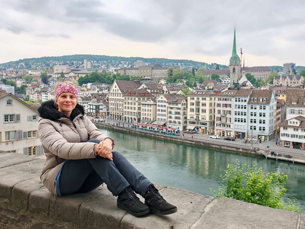 Výhľad z Lindenhofu na Zürich a rieku Limmat