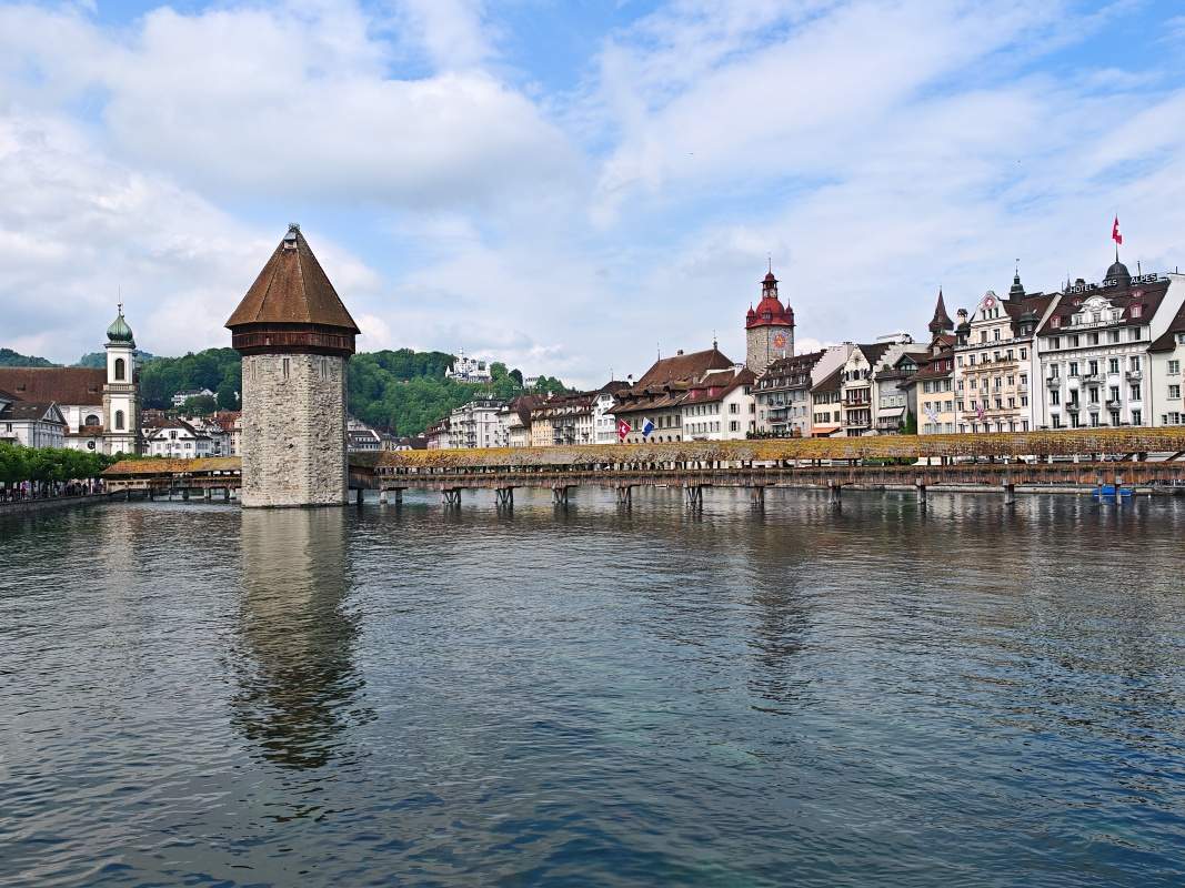 Kaplnkový most z mosta Seebrücke