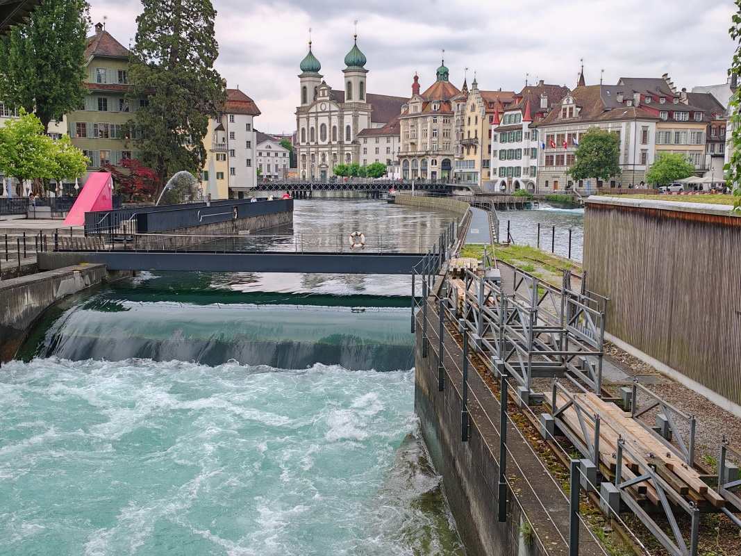 Malá hydroelektráreň na rieke Reuss