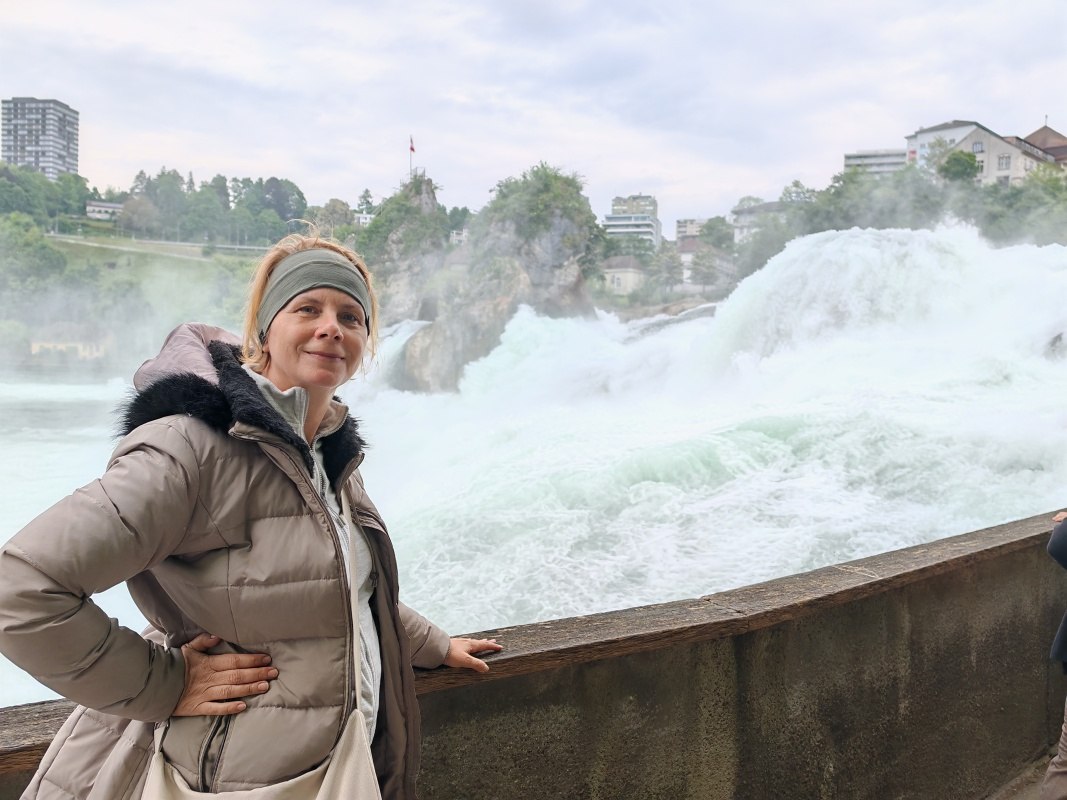 Rýnske vodopády - zboku