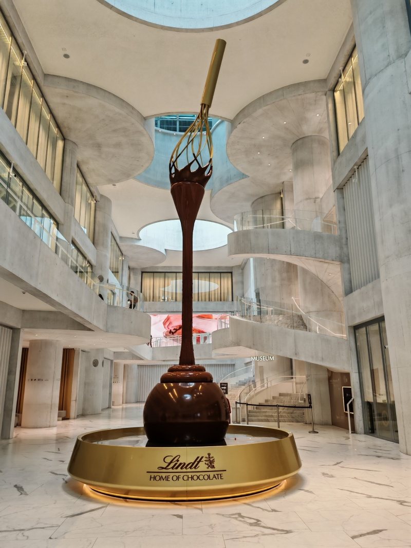 Lindt Home of Chocolate - čokoládová fontána