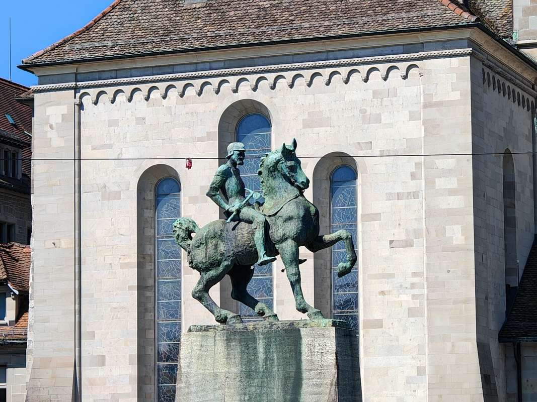 Socha za Münsterbrücke