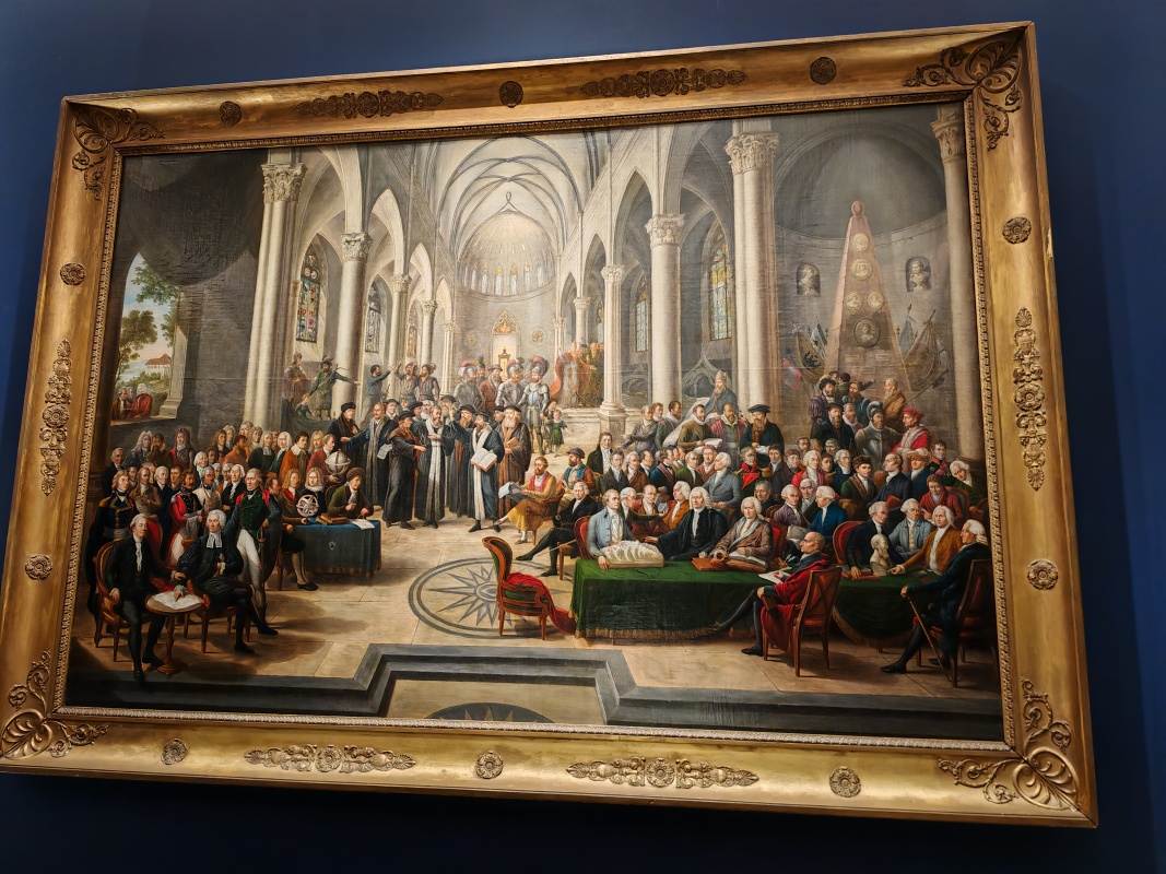 Landesmuseum - Famózne švajčiarsko. historický portrét 135 postáv, r.1820